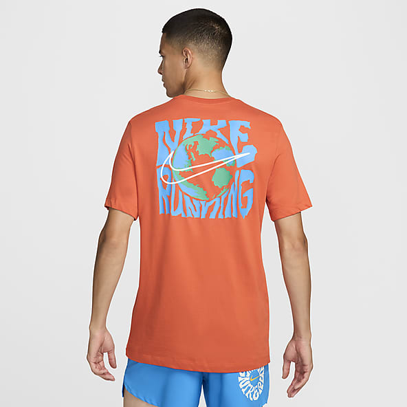 Mens Orange Dri FIT Shirts. Nike